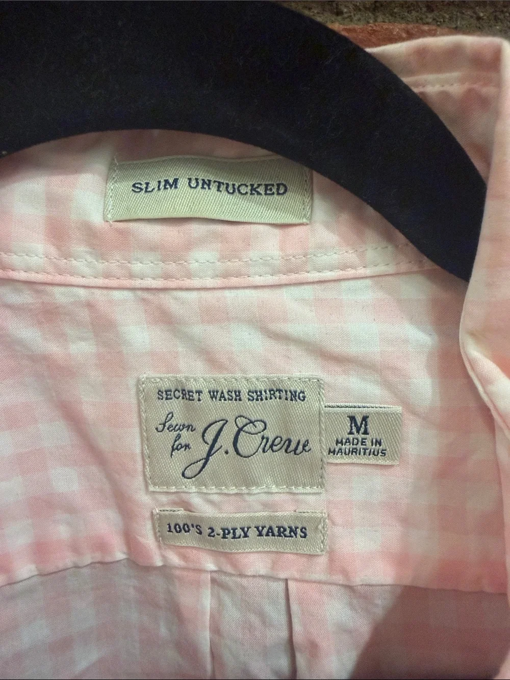 J. Crew Light Pink Gingham Button-Down Shirt - Men